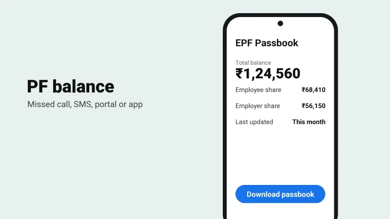 How to Check Your PF Balance by Missed Call, SMS, Portal or App