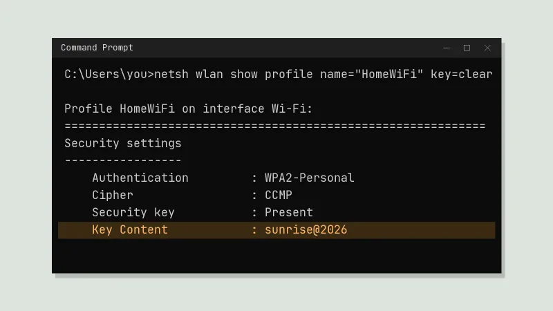 How to See Your Saved Wi-Fi Password on Windows 11